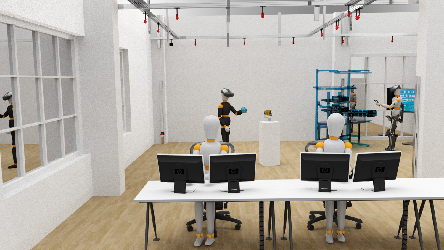 Virtuelles Modell des neuen HCD-Labs der TU Chemnitz.